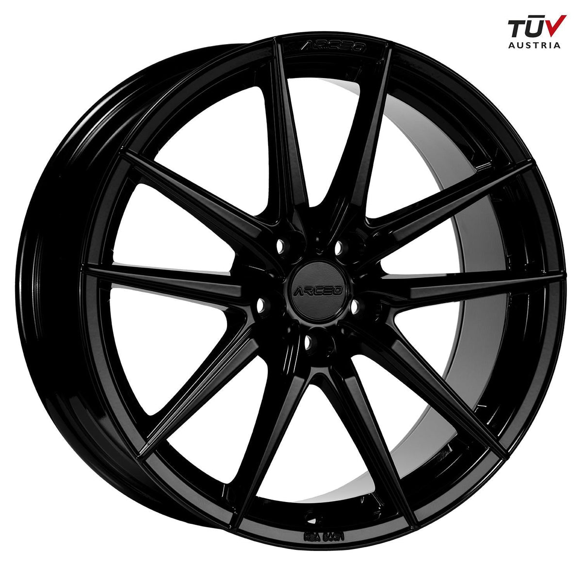 8.5x19 Zoll 5x112 ET38 73.1 Glossy Black ARCEO MONACO