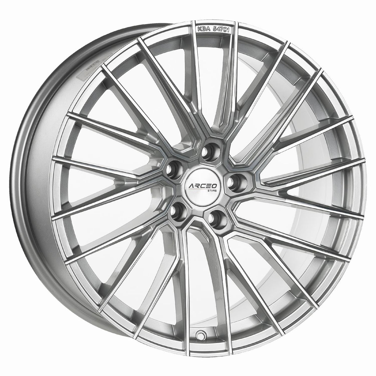 19 Zoll Arceo ASW02 ET45 Silver Diamond Velgen foor VW Golf 7 Audi A4 A5 BMW Mercedes A B C-Klasse