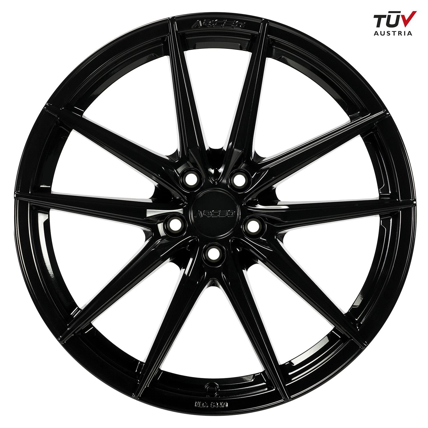 8.5x19 Zoll 5x112 ET30 73.1 Glossy Black ARCEO MONACO