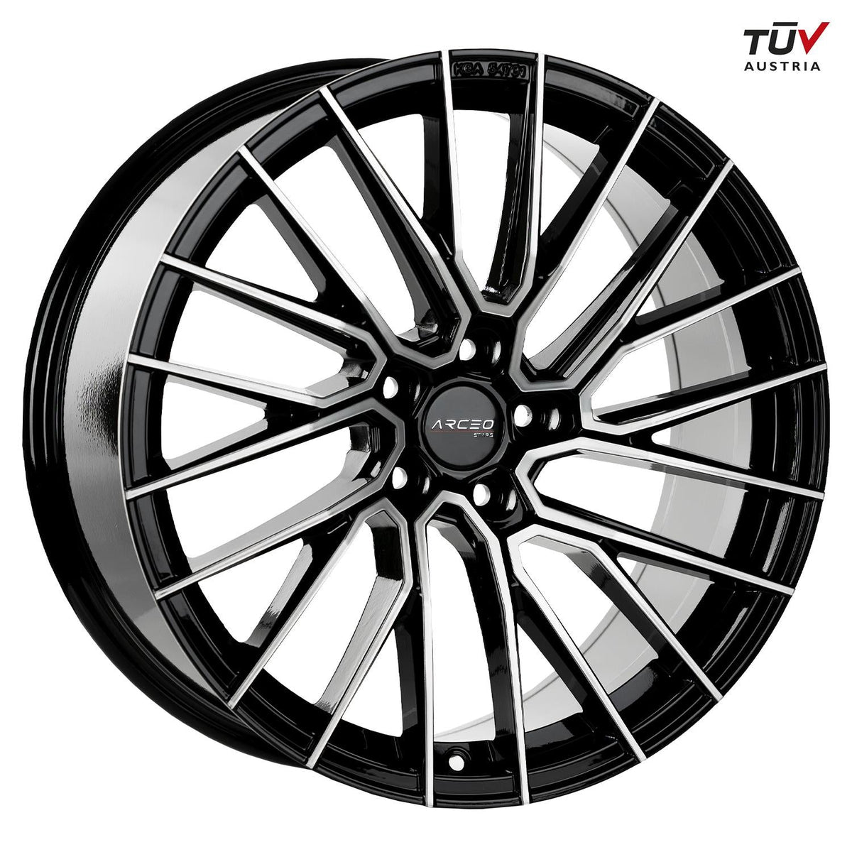 19 Zoll Arceo ASW02  5x108 ET45 Black Diamond Velgen für Ford Focus Peugeot 5008 Volvo XC60