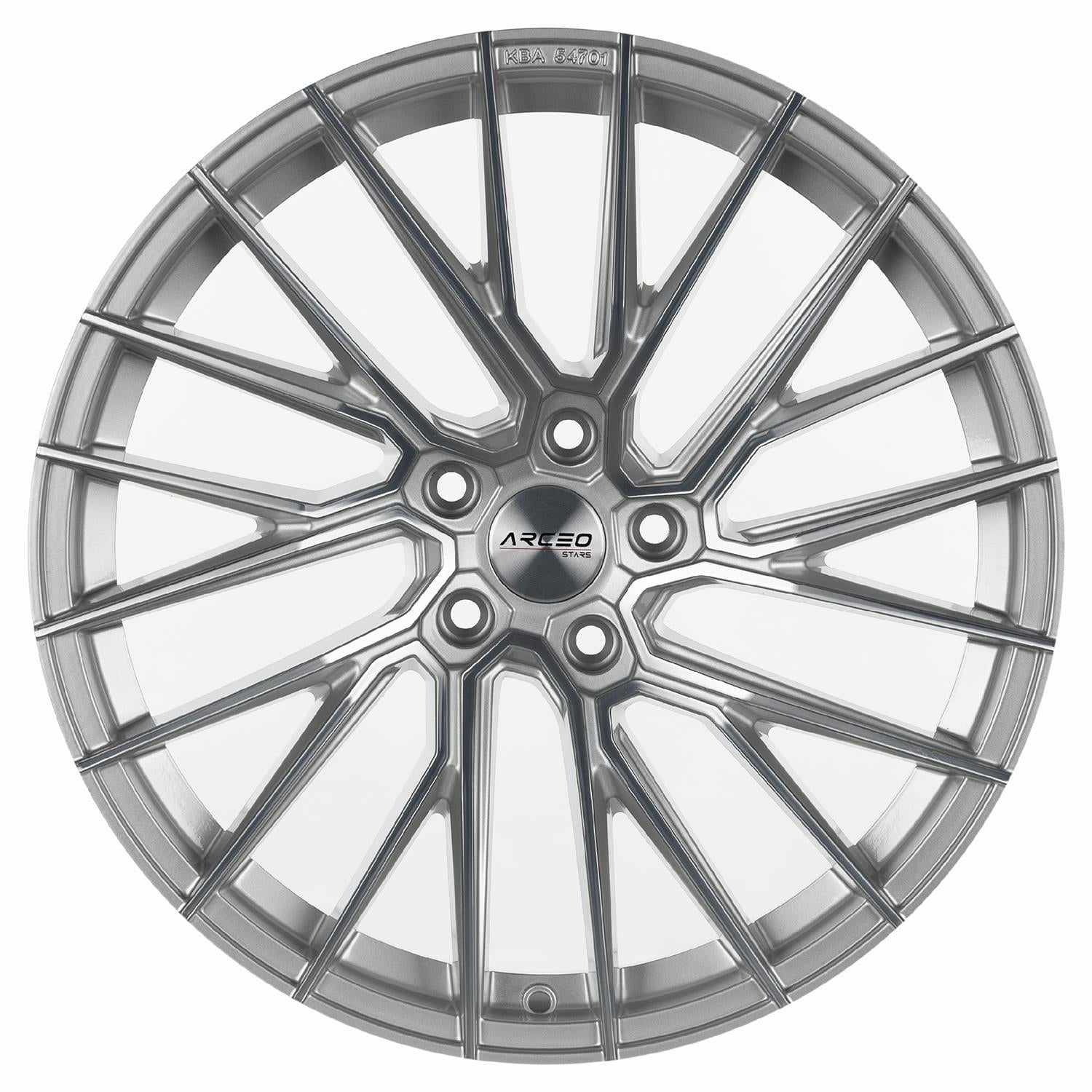 19 Zoll Arceo ASW02 ET45 Silver Diamond Velgen foor VW Golf 7 Audi A4 A5 BMW Mercedes A B C-Klasse