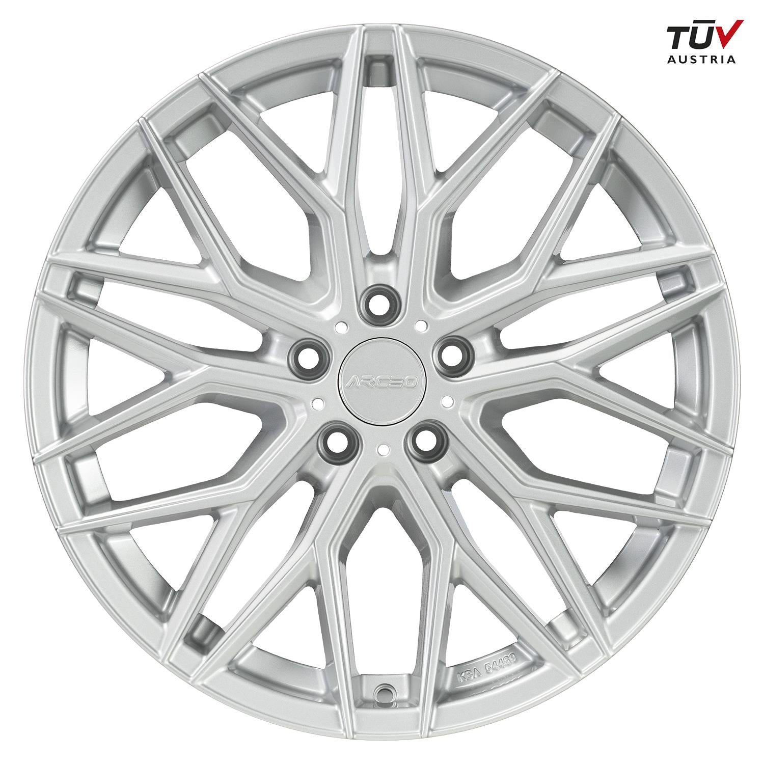 8.5x19 Zoll 5x112 ET45 73.1 White Silver ARCEO VALENCIA