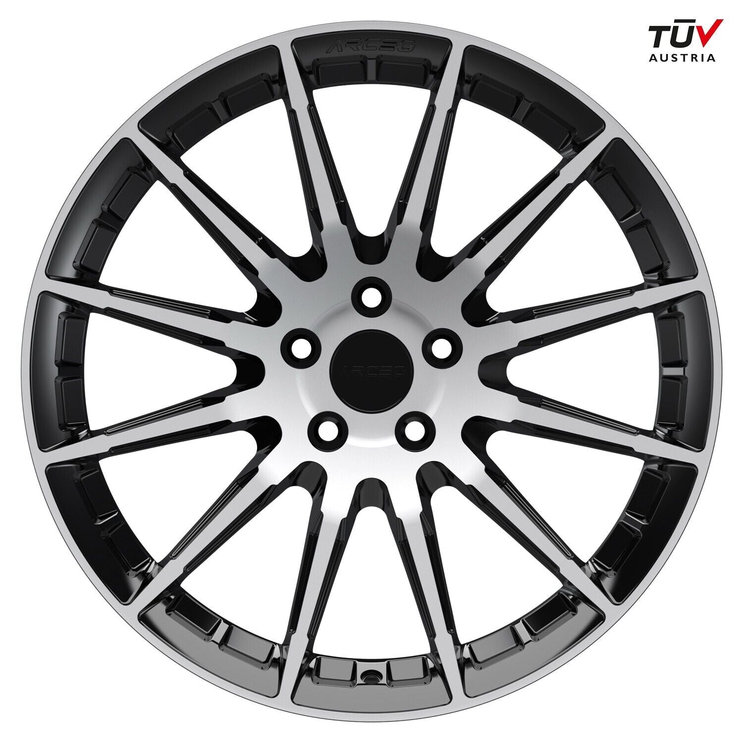 ARCEO WHEELS ASW03 8.0*19-5*108 ET40 73.1 BLACK DIAMOND VELGEN BMW MERCEDES AUDI SEAT SKODA