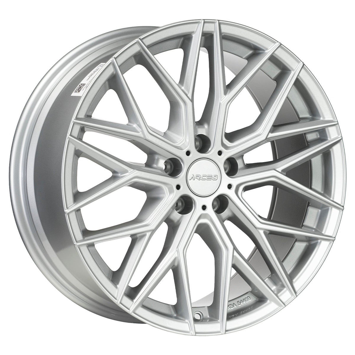 9.5*19-5*112 ET45 73.1 White Silver ARCEO MONACO